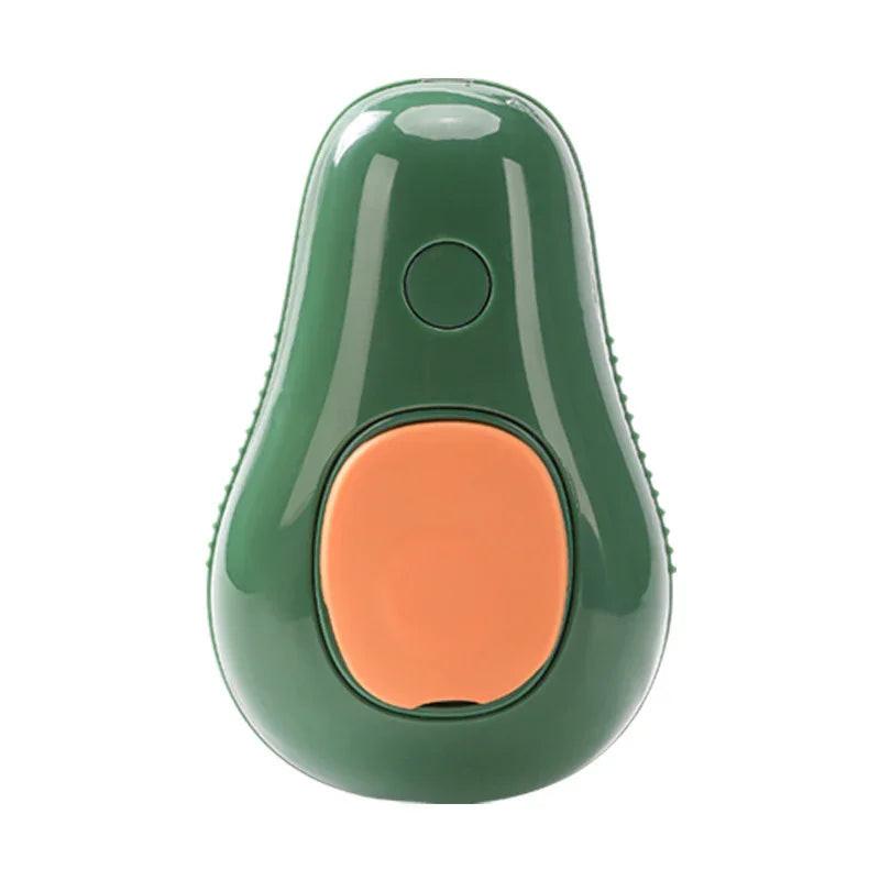 Green and orange pet training clicker for dog or cat behavior training, isolated on white
