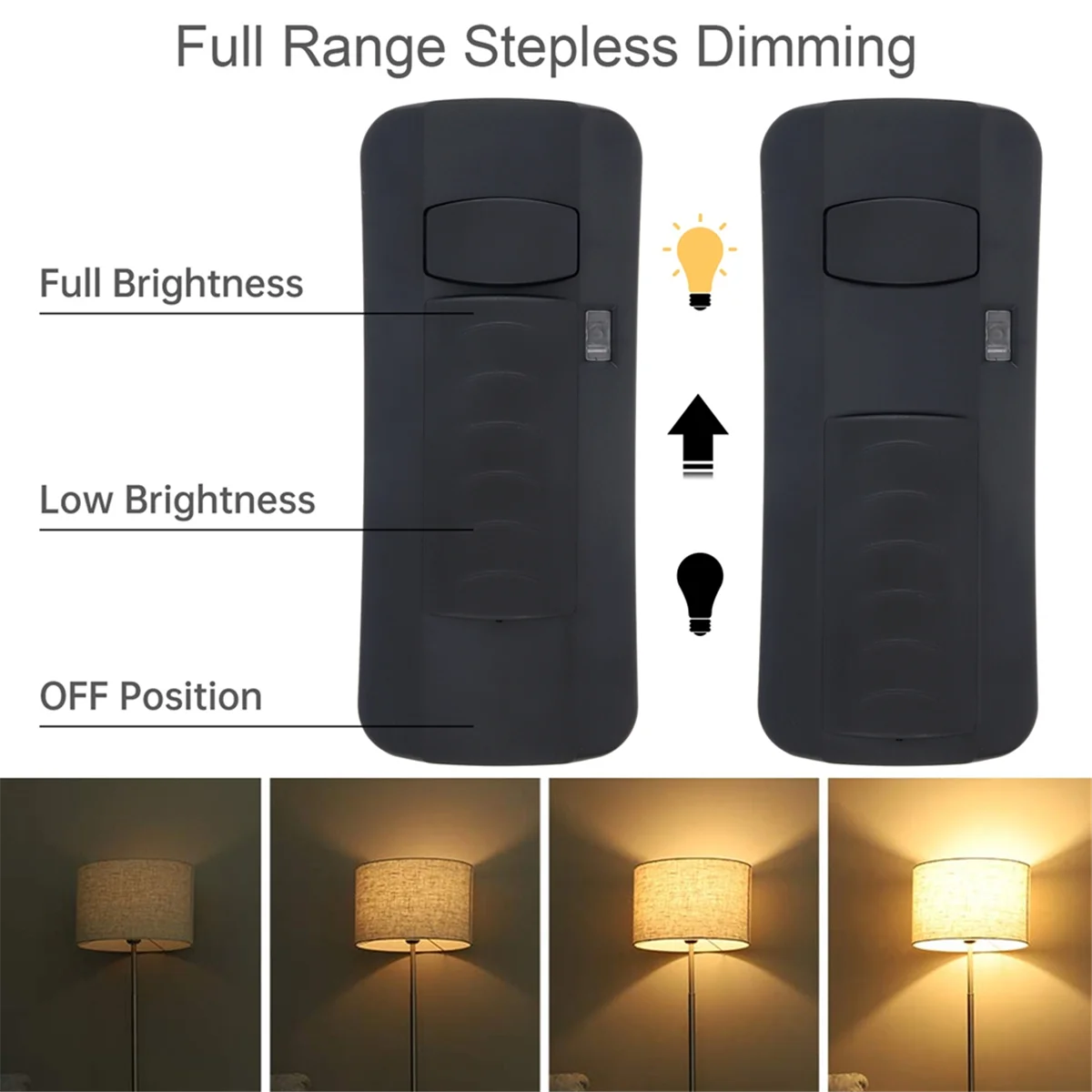 220V Foot Dimmer Switch Foot Operated LED Dimmer Switch Full Range Inline Slide Control Switch for Floor Lamp / LED Lamp LZB