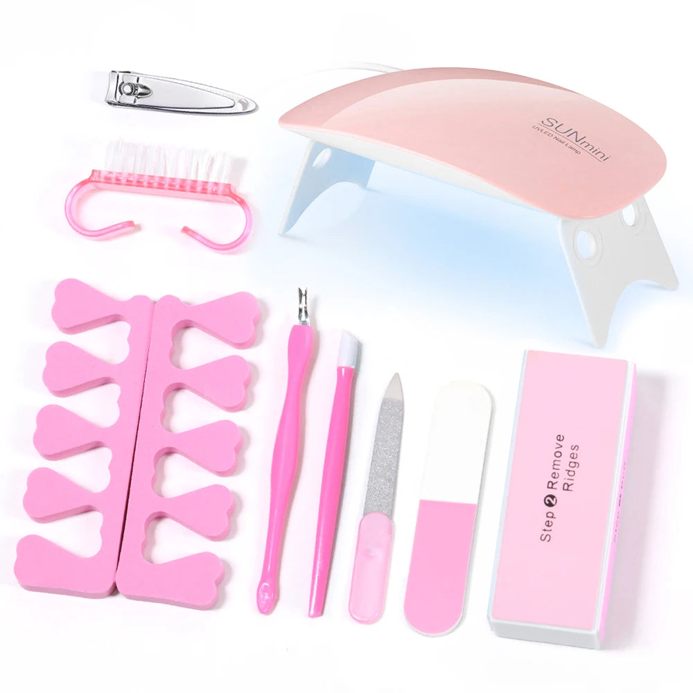Electric Nail Drill Set File Kit Nail Lamp Gel Manicure Dryer Lamp Professional Nail Files Tool Manicure Pedicure Home Use