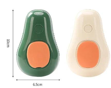 Two dog training clickers with large orange buttons, size 10cm by 6.5cm, pet training tool.